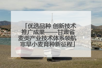优选品种 创新技术 推广成果——甘肃省麦类产业技术体系领航寒旱小麦育种新征程