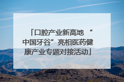 口腔产业新高地 “中国牙谷”亮相医药健康产业专题对接活动