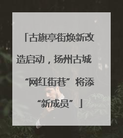 古旗亭街焕新改造启动，扬州古城“网红街巷”将添“新成员”