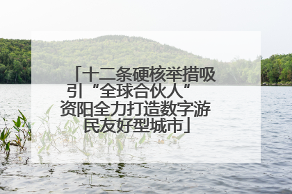 十二条硬核举措吸引“全球合伙人” 资阳全力打造数字游民友好型城市
