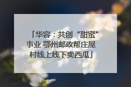 华容：共创“甜蜜”事业 鄂州邮政帮庄屋村线上线下卖西瓜