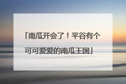 南瓜开会了！平谷有个可可爱爱的南瓜王国