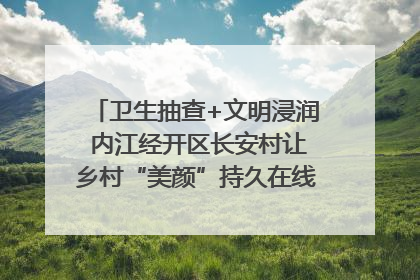 卫生抽查+文明浸润 内江经开区长安村让乡村“美颜”持久在线｜万千气象看四川