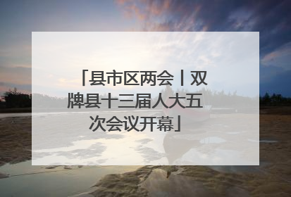 县市区两会丨双牌县十三届人大五次会议开幕