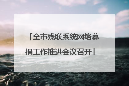 全市残联系统网络募捐工作推进会议召开