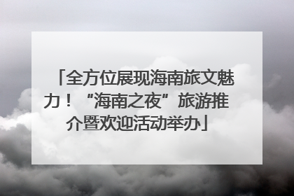 全方位展现海南旅文魅力！“海南之夜”旅游推介暨欢迎活动举办