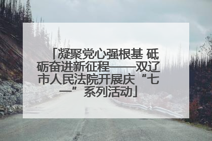 凝聚党心强根基 砥砺奋进新征程——双辽市人民法院开展庆“七一”系列活动