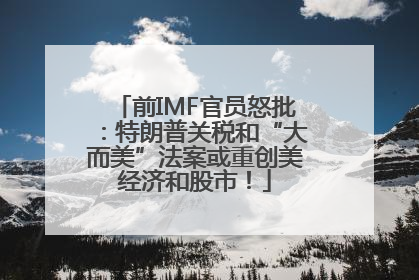 前IMF官员怒批：特朗普关税和“大而美”法案或重创美经济和股市！
