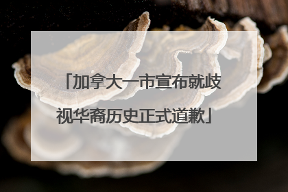 加拿大一市宣布就歧视华裔历史正式道歉