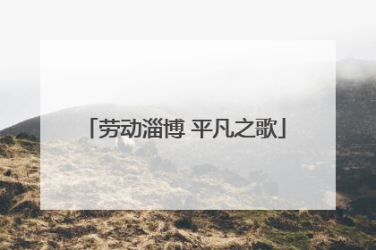 劳动淄博 平凡之歌