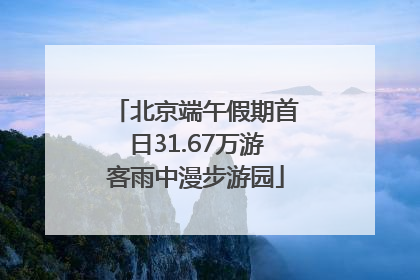 北京端午假期首日31.67万游客雨中漫步游园