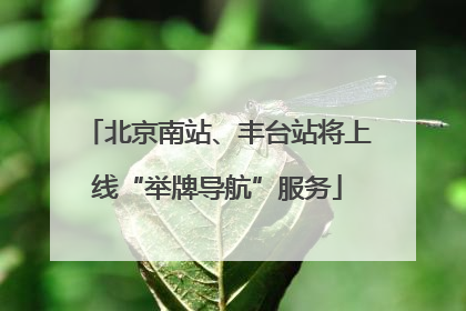 北京南站、丰台站将上线“举牌导航”服务