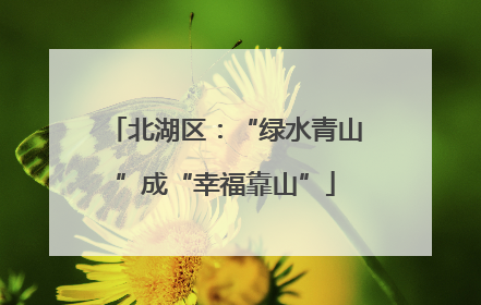 北湖区：“绿水青山”成“幸福靠山”