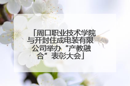 周口职业技术学院与开封住成电装有限 公司举办“产教融合”表彰大会