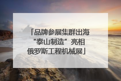 品牌参展集群出海 “泰山制造”亮相俄罗斯工程机械展