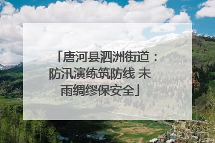 唐河县泗洲街道：防汛演练筑防线 未雨绸缪保安全