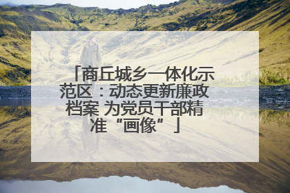 商丘城乡一体化示范区：动态更新廉政档案 为党员干部精准“画像”