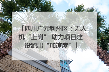 四川广元利州区：无人机“上岗” 助力项目建设跑出“加速度”
