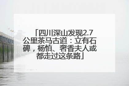 四川深山发现2.7公里茶马古道：立有石碑，杨慎、奢香夫人或都走过这条路