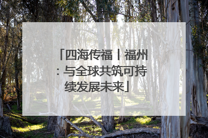 四海传福丨福州：与全球共筑可持续发展未来