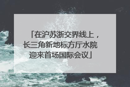 在沪苏浙交界线上，长三角新地标方厅水院迎来首场国际会议