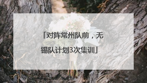 对阵常州队前，无锡队计划3次集训