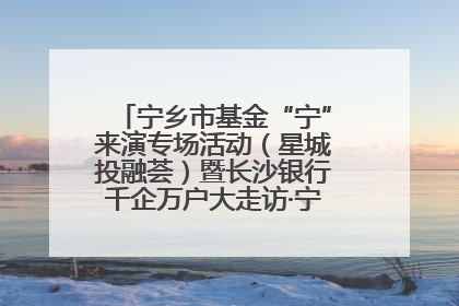 宁乡市基金“宁”来演专场活动（星城投融荟）暨长沙银行千企万户大走访·宁乡专场活动举行