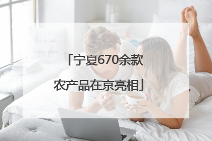 宁夏670余款农产品在京亮相