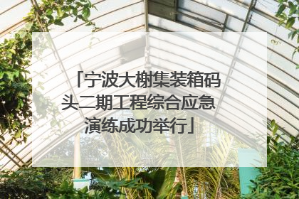 宁波大榭集装箱码头二期工程综合应急演练成功举行