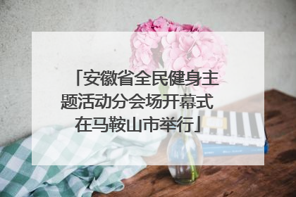 安徽省全民健身主题活动分会场开幕式在马鞍山市举行