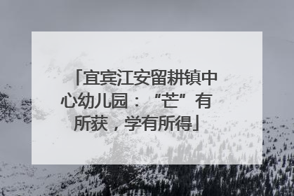 宜宾江安留耕镇中心幼儿园：“芒”有所获，学有所得