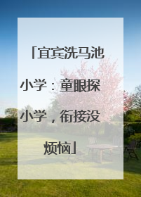 宜宾洗马池小学：童眼探小学，衔接没烦恼