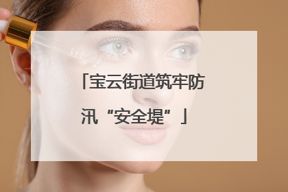 宝云街道筑牢防汛“安全堤”
