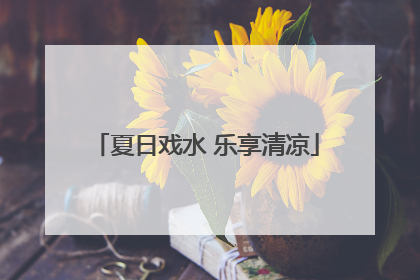 夏日戏水 乐享清凉