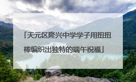 天元区隆兴中学学子用扭扭棒编织出独特的端午祝福