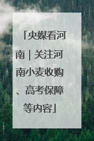 央媒看河南｜关注河南小麦收购、高考保障等内容