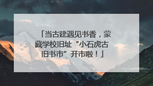 当古建遇见书香，蒙藏学校旧址“小石虎古旧书市”开市啦！