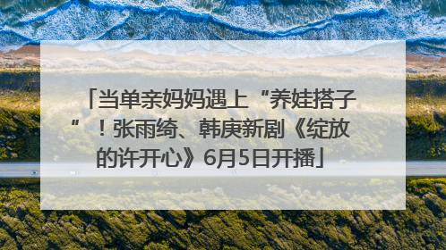 当单亲妈妈遇上“养娃搭子”！张雨绮、韩庚新剧《绽放的许开心》6月5日开播