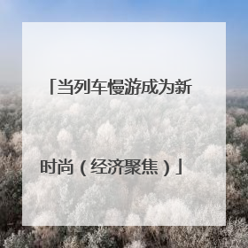 当列车慢游成为新时尚（经济聚焦）