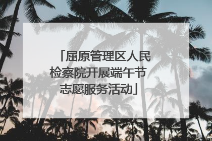 屈原管理区人民检察院开展端午节志愿服务活动