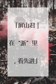 屏山君｜在“浙”里，看先进