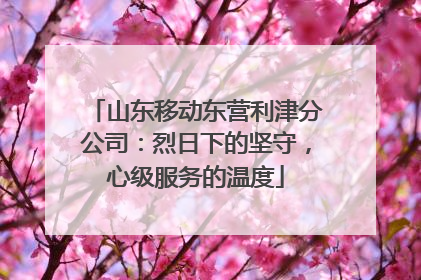 山东移动东营利津分公司：烈日下的坚守，心级服务的温度