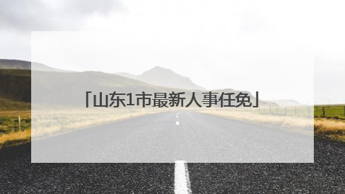 山东1市最新人事任免