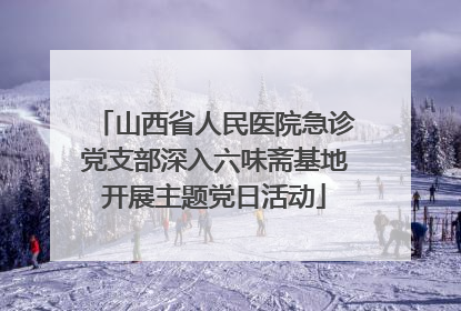 山西省人民医院急诊党支部深入六味斋基地开展主题党日活动