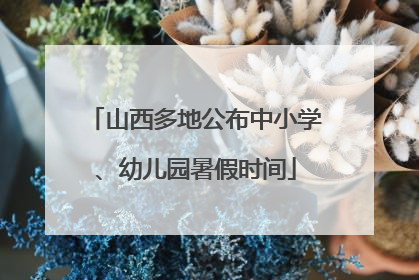 山西多地公布中小学、幼儿园暑假时间