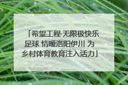 希望工程·无限极快乐足球 情暖洛阳伊川 为乡村体育教育注入活力