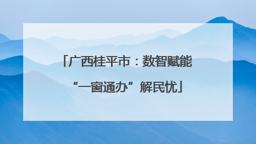 广西桂平市：数智赋能“一窗通办”解民忧