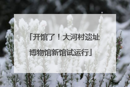 开馆了！大河村遗址博物馆新馆试运行