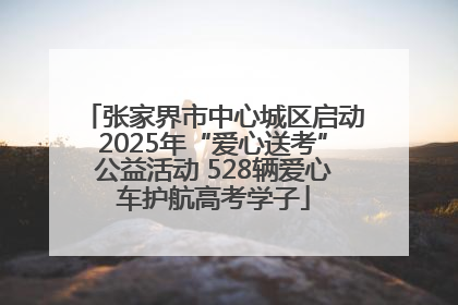 张家界市中心城区启动2025年“爱心送考”公益活动 528辆爱心车护航高考学子