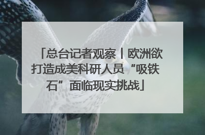 总台记者观察丨欧洲欲打造成美科研人员“吸铁石”面临现实挑战